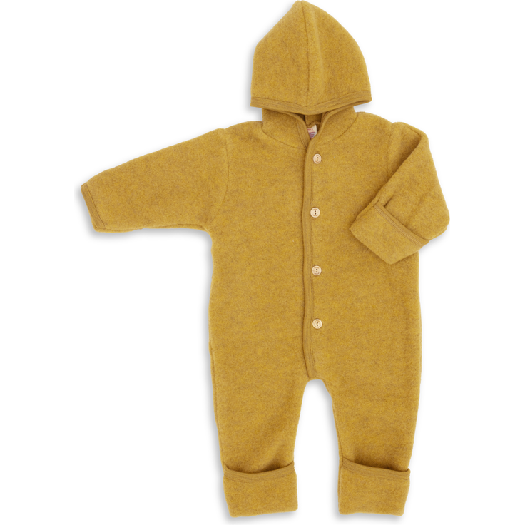 Engel Baby-Overall mit Kapuze, Holzknöpfen und Umschlag