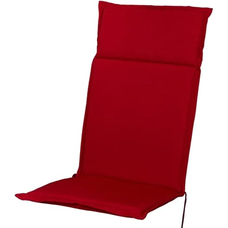 Sun Garden Polsterauflage Hochlehner Esdo 50234-311 rot 121x47x4 cm Sun Garden, (1 St), mit Bindebändern