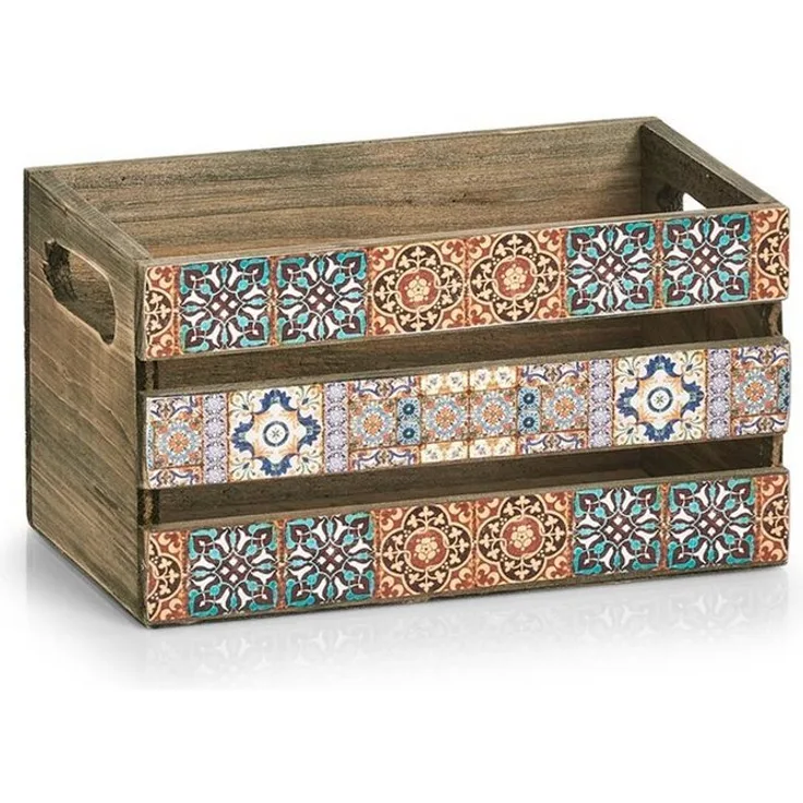 Zeller Deko-Kiste "Mosaik", Holz, 24 x 14 x 13,5 cm