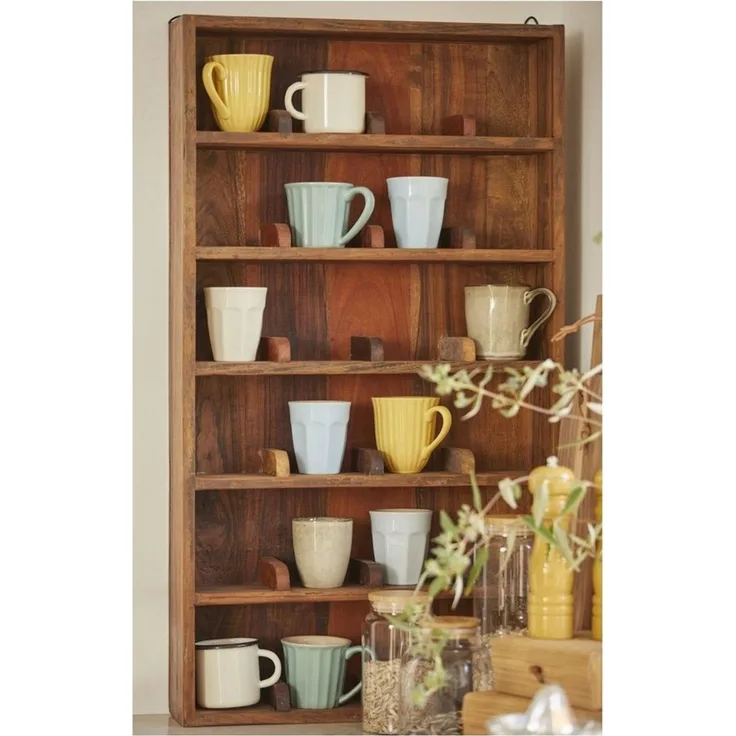 Wandregal Regal 6 Fächer mit Fachteilern Holz Alt Unika Ib Laursen 2145-00