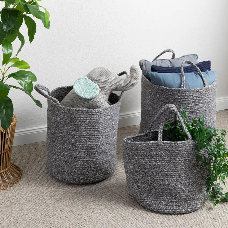 Tasche Bali, Farbe: Grau meliert, Größe: 35x35 cm
