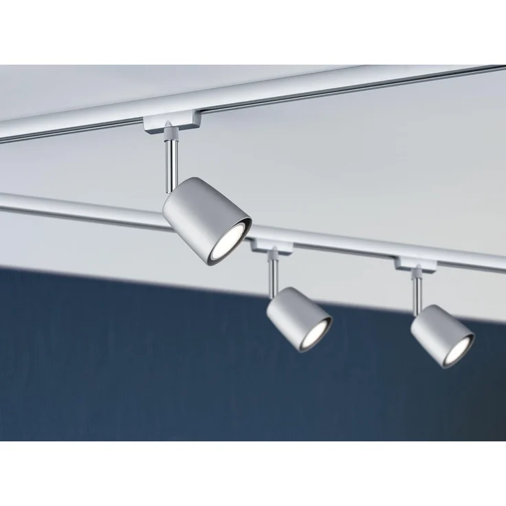 Paulmann 95462 URail Komplettset Cover Basisset Chrom matt ohne Leuchtmittel, max. 10W GU10 – Bild 6