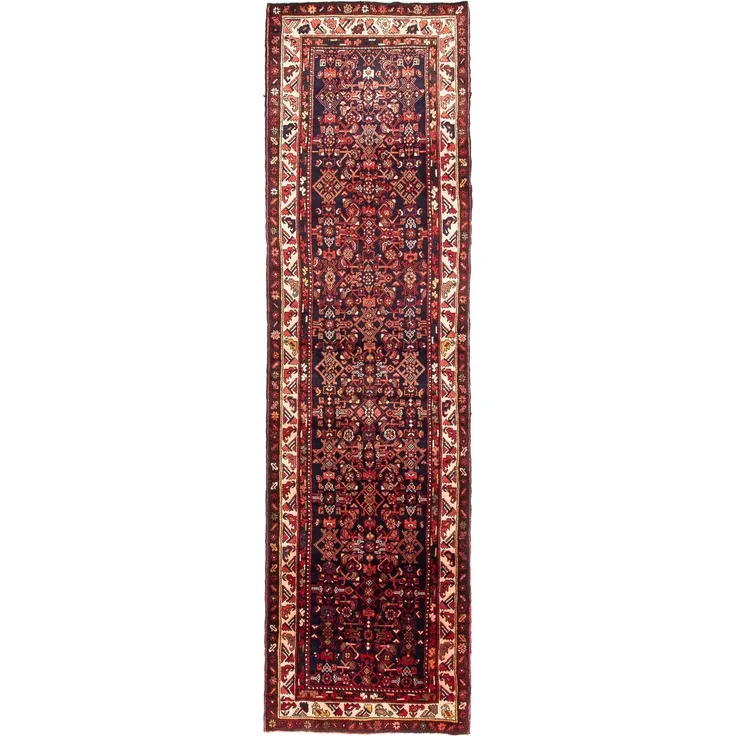 Morgenland Läufer Perser - Nomadic - 412 x 105 cm - dunkelblau