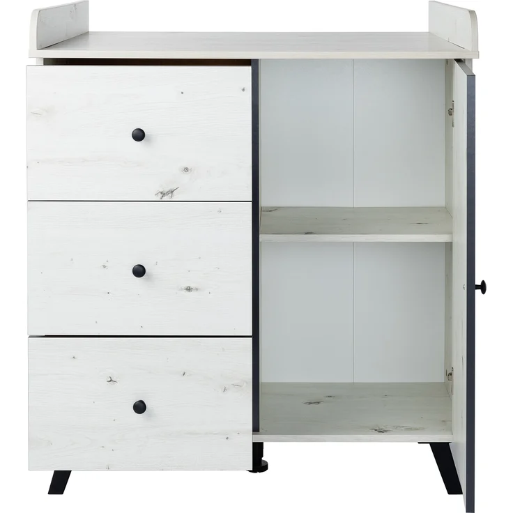 Wickelkommode mit abnehmbarem Wickelaufsatz Lavea, (B/H/T): 88/100/75 cm, White Oak, Arthur Berndt – Bild 6