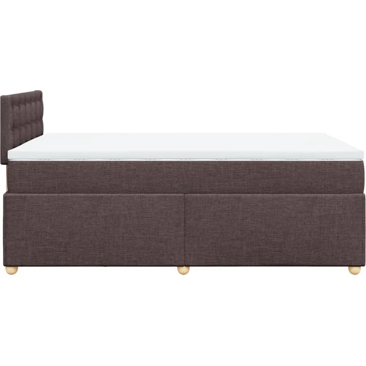 vidaXL Boxspringbett mit Matratze Dunkelbraun 120x200 cm Stoff 3288964 – Bild 7