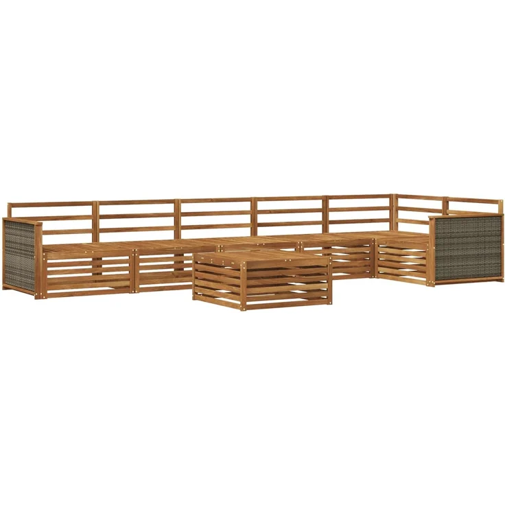 vidaXL Outdoor-Sofagarnitur 7 stk. 6-Sitzer Natur Massivholz Akazie 3383437 – Bild 2