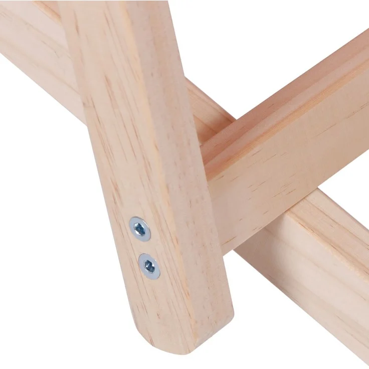 Sonnenliege Beige Strandmöbel Campingstuhl Holz klappbar Faltsitz Balkonsessel – Bild 4