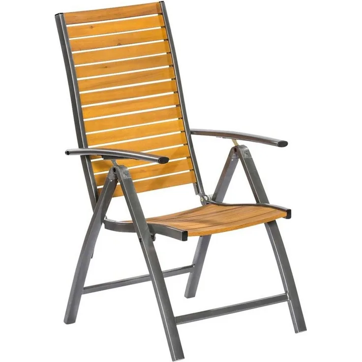 MERXX Gartensessel Santorin (1-St), Akazienholz/Aluminium, klappbar, braun