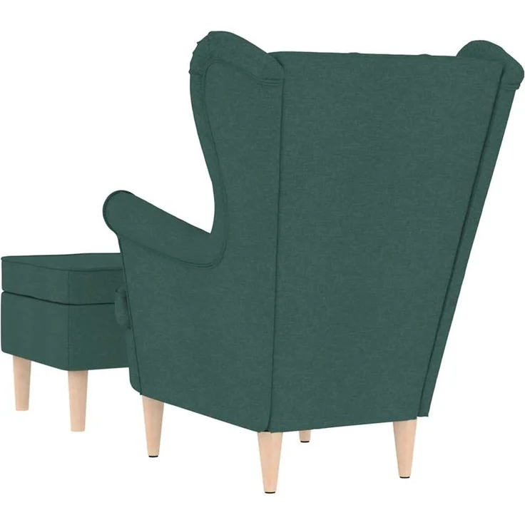 vidaXL Sessel mit Fußhocker Dunkelgrün Stoff 3307994 – Bild 6