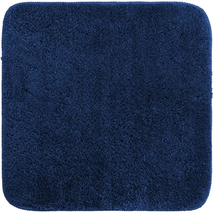 Brandsseller Badematte 50x50 cm Badteppich Badvorleger Badezimmerteppich Duschvorleger Dunkelblau – Bild 2