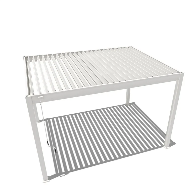 Weide Classic | Pergola Aluminium freistehend | 4 x 6 M | Lamellendach weiß + Verbindungskit 4 Meter – Bild 3