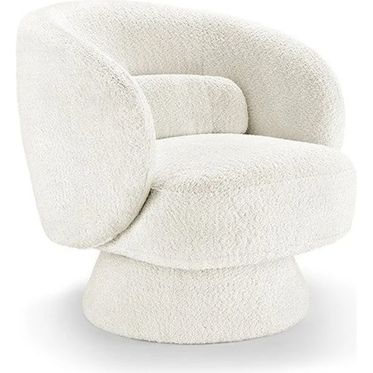 riess-ambiente Drehsessel BOSSA NOVA weiß (Einzelartikel, 1-St), Wohnzimmer · Bouclé · 360° drehbar · Scandinavian Design – Bild 3