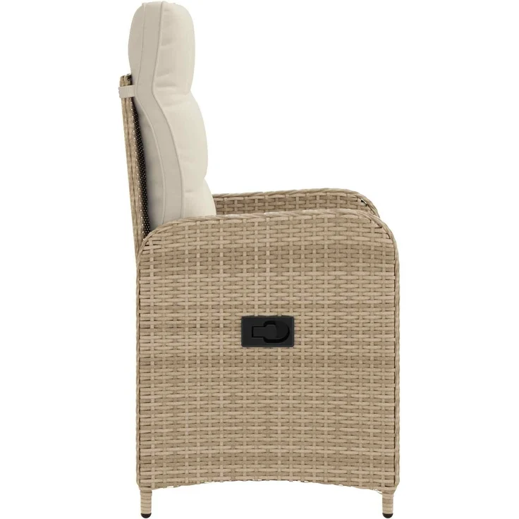 vidaXL Verstellbarer Gartenstuhl Beige und Cremeweiß 42027155 – Bild 5