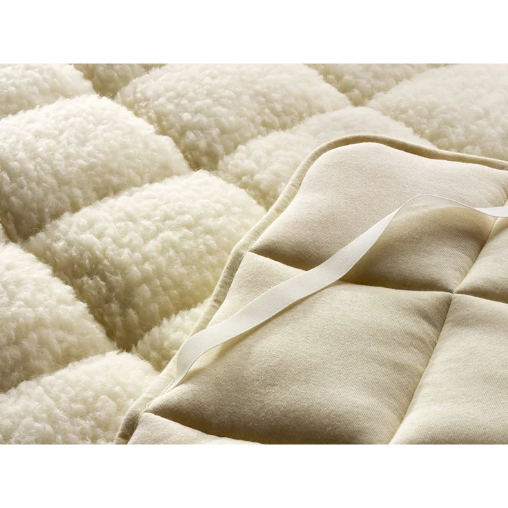 Matratzenauflage, Spannauflage Lammflor mit Schafschurwoll-Füllung Irisette, wärmend und temperaturausgleichend, perfekt für Naturliebhaber – Bild 5