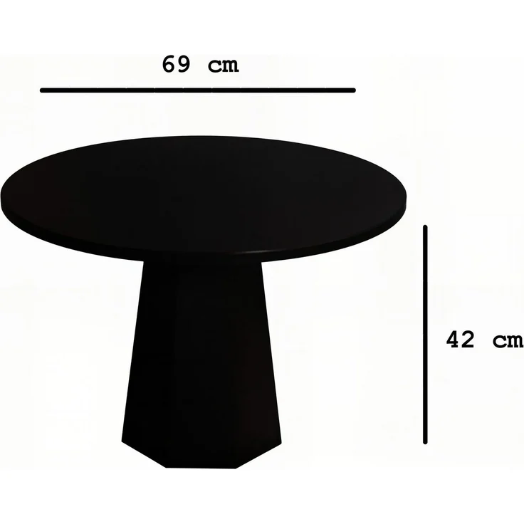 Skye Decor 'Lilyum 42 - Black' Couchtisch, Schwarz, 69 x 42 x 69 cm – Bild 6
