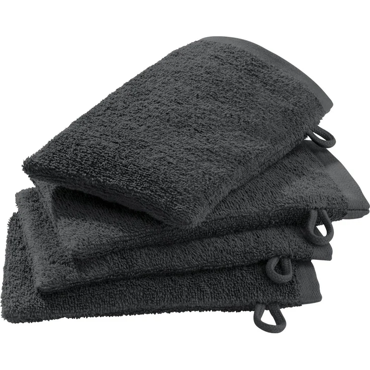 Erwin Müller Waschhandschuh Waschhandschuh "Ludwigsburg" 4er-Pack, Frottier (4-St), Walk-Frottier Uni – Bild 1