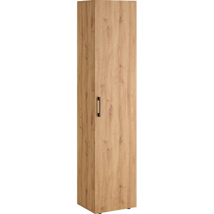 Bellamio 'Apol' Mehrzweckschrank schmal, Eichenoptik, 176x33x40 cm, Besenschrank mit Staubsaugerfach und 3 kleinen Fächern – Bild 9