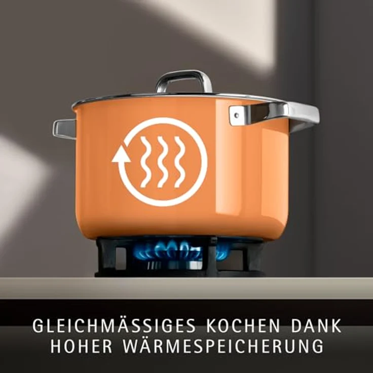 WMF Topf-Set Fusiontec Mineral Pro, 4-teilig, induktionsgeeignet, Papaya Orange, Made in Germany – Bild 4