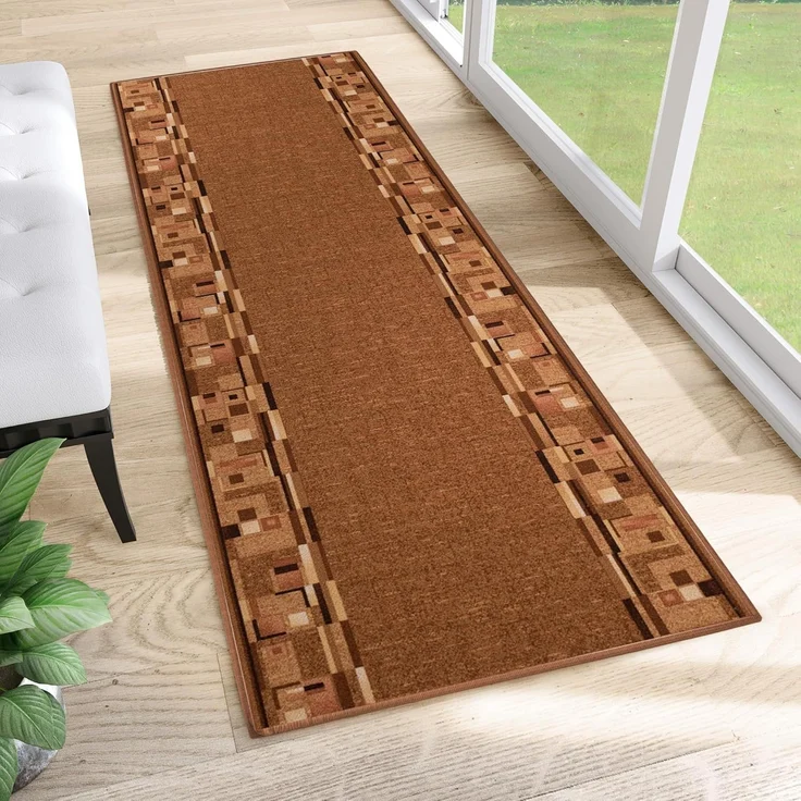 Tapiso Läufer Anti Rutsch, rechteckig, Höhe: 6 mm, Rutschfest Brücke Flur Küche Wohnzimmer Korridor Meterware – Bild 1