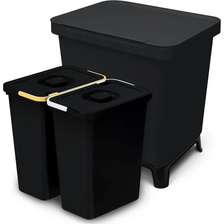 YourCasa Mülleimer YourCasa® Mülleimer Küche mit 2-4 Fächern [20-40L] Mülltrennsysteme, 2x10L, 4x10L