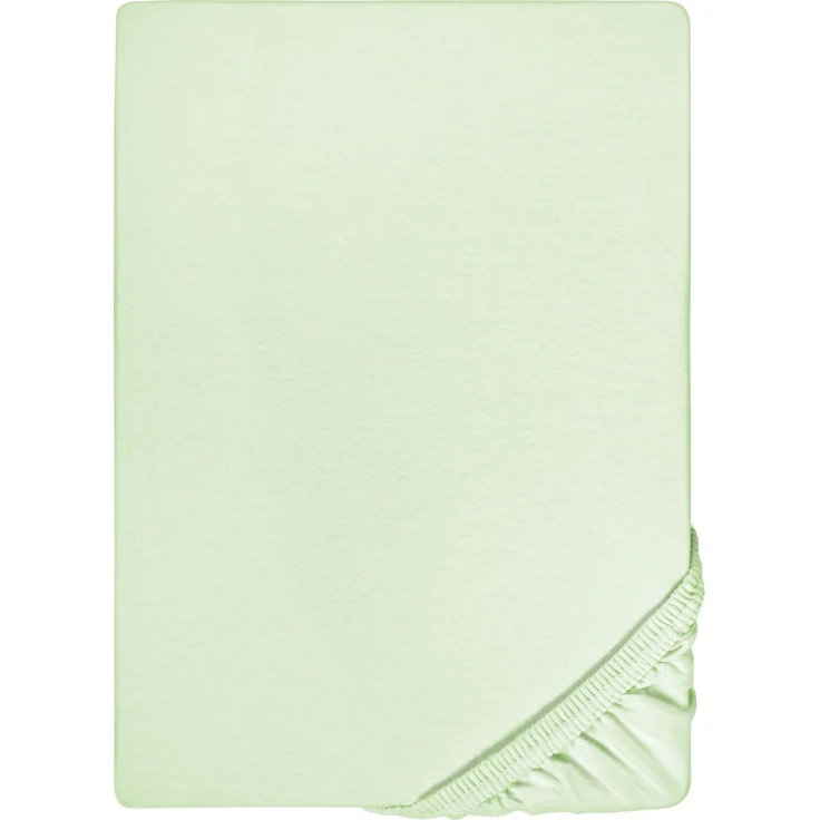 biberna Feinjersey-Spannbetttuch 0077144, mint, 1x 90x190 cm - 100x200 cm – Bild 5