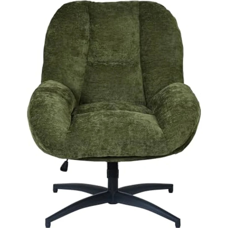 MEUBLE COSY Bürostuhl Ergonomisch Schreibtischstuhl mit höhenverstellbar Wippfunktion 360° Drehbar, aus Chenille-Stoff, ohne Rollen, Grün – Bild 6