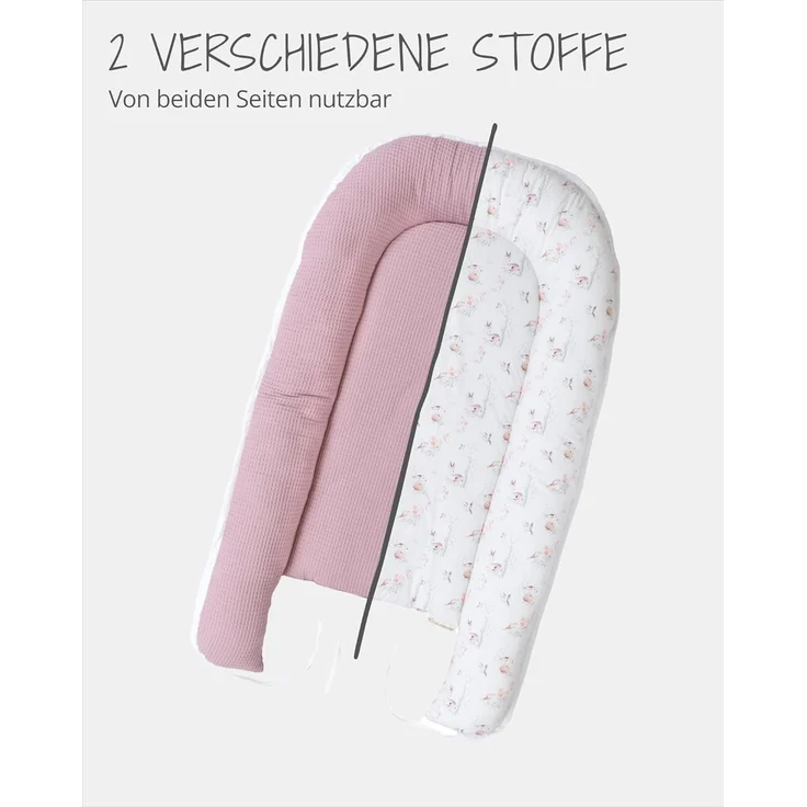 ULLENBOOM Babynest - 100% OEKO-TEX Materialien & Made in EU, Märchenwald - Babynestchen Neugeborene aus kuscheliger Baumwolle, Ideal als Reisebett & Kuschelnest geeignet – Bild 5