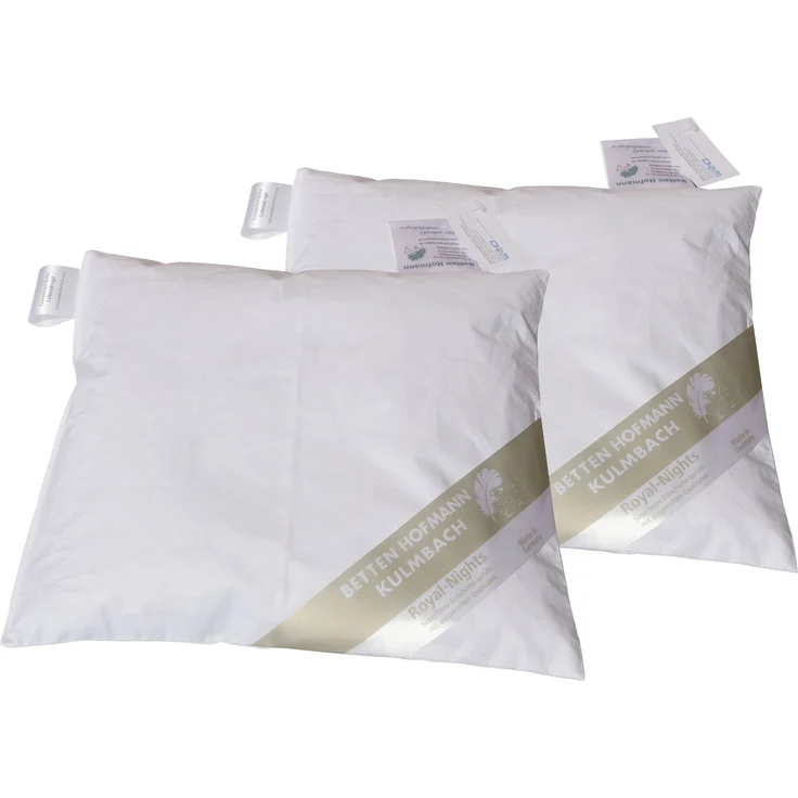 2 Stück Betten Hofmann Baby Daunenkissen 35x40 cm Flachkissen 100% Daunen 30 g – Bild 1