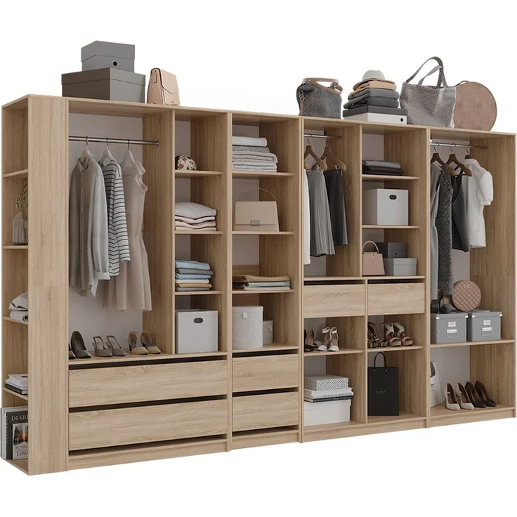 Kleiderschrank Elmo Sonoma 50x200 cm 5er Set Vicco – Bild 6