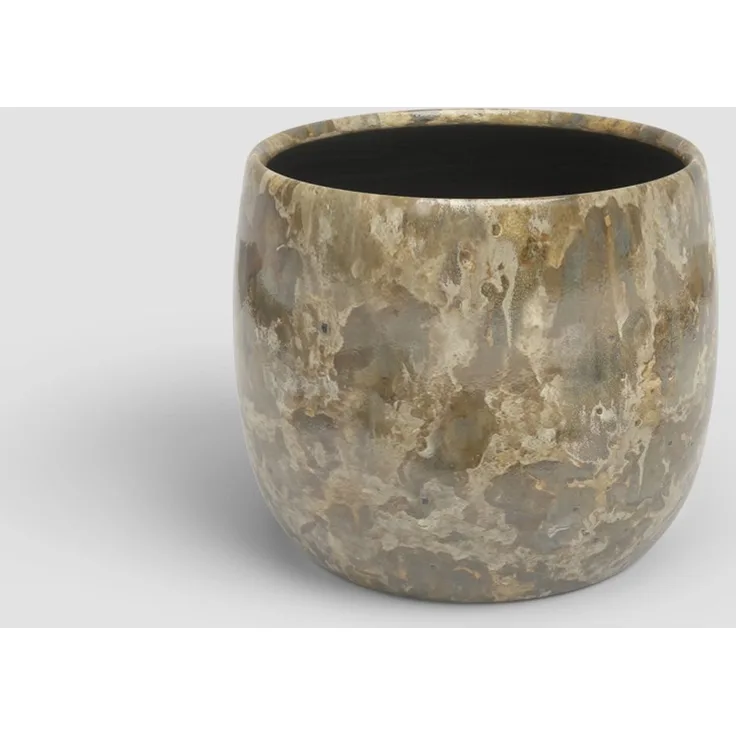 Artevasi Übertopf Callisto Keramik Ø 26 x 24 cm goldgrün