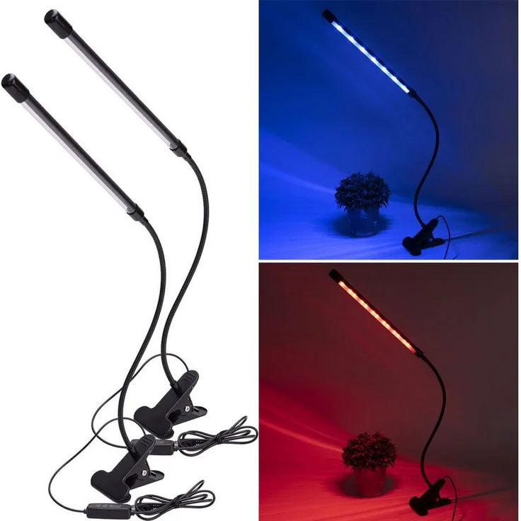 Casativo Pflanzenlampe LED-Pflanzenlampe 360°-Schwanenhals Wachstumslampe 82 lm 20 LEDs, LED (20 LEDs: 10x rot, 10x blau, fest integriert), LED-Pflanzenlicht 3 Lichtmodi, 10 Dimmstufen & Timer mit USB-Anschluss