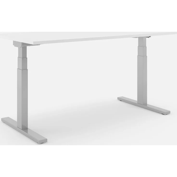 SLS 670 PRO Schreibtisch - 180 , Weiß , Silber – Bild 1
