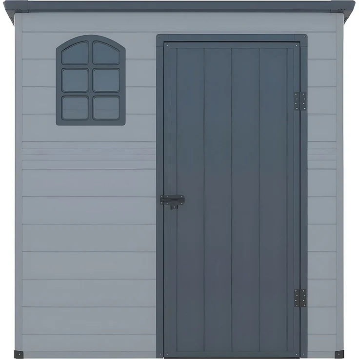 Vente-unique - Gartenhaus Gerätehaus - 2,12 m² - Kunstharz - Anthrazit - NERIO – Bild 6