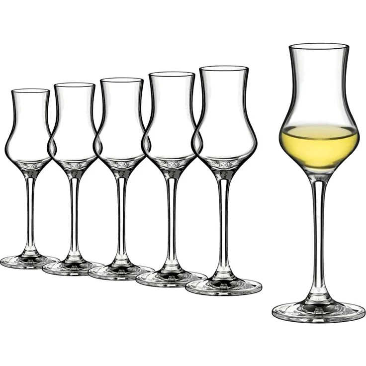Rona Grappaglas 90 ml, 6er Set Destillatglas Schnapsglas