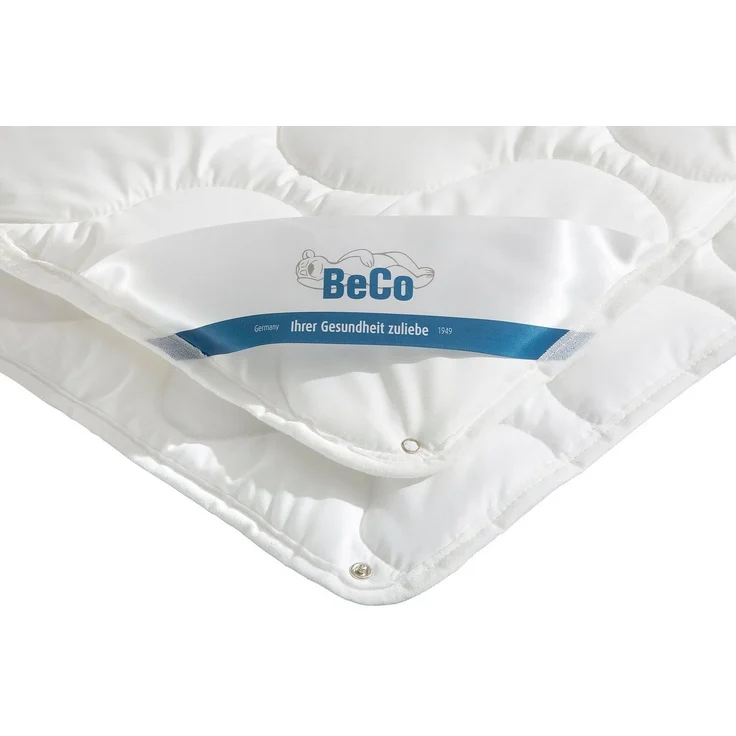Beco Kunstfaserbettdecke EcoWell Bettdecken für Sommer und Winter, Decke, Füllung: Polyester, Bezug: Bio-Baumwolle oder nachhaltiger Microfaser-Feinbatist uni, samtweich, Bettdecke 135x200 cm, 155x220 cm und weitere Größen, blauer Engel – Bild 3