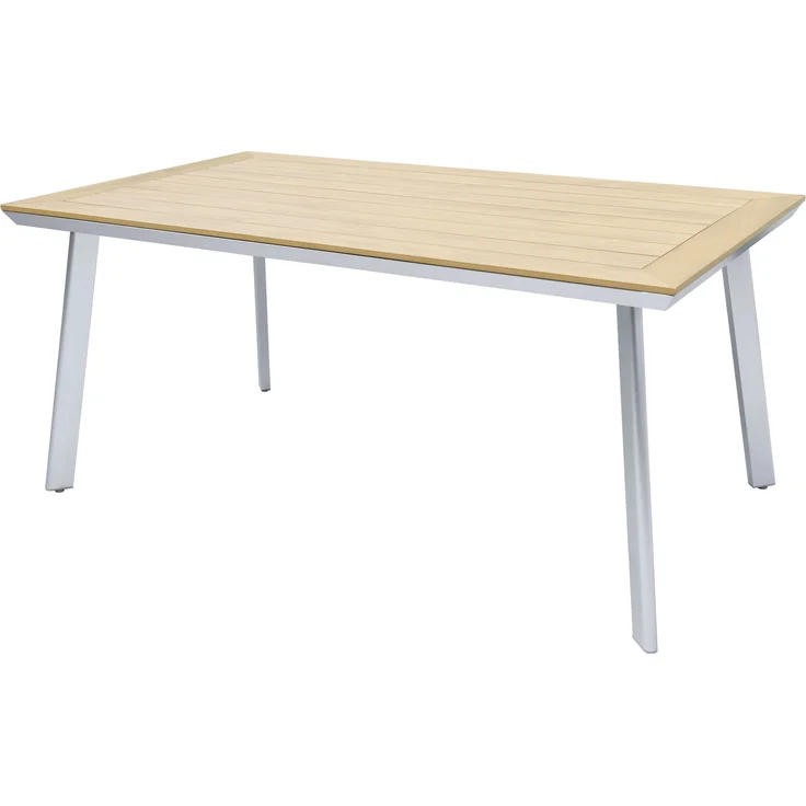 Gartentisch KAI - Alu/Kunststoff, Braun, 160 x 90 x 72 cm | Terrassentisch Wetterfest Outdoor Tisch