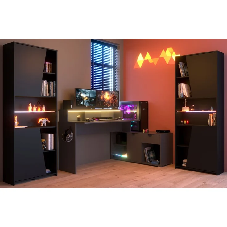 Parisot Work Gaming Set in schwarz und grau mit LED – Bild 2