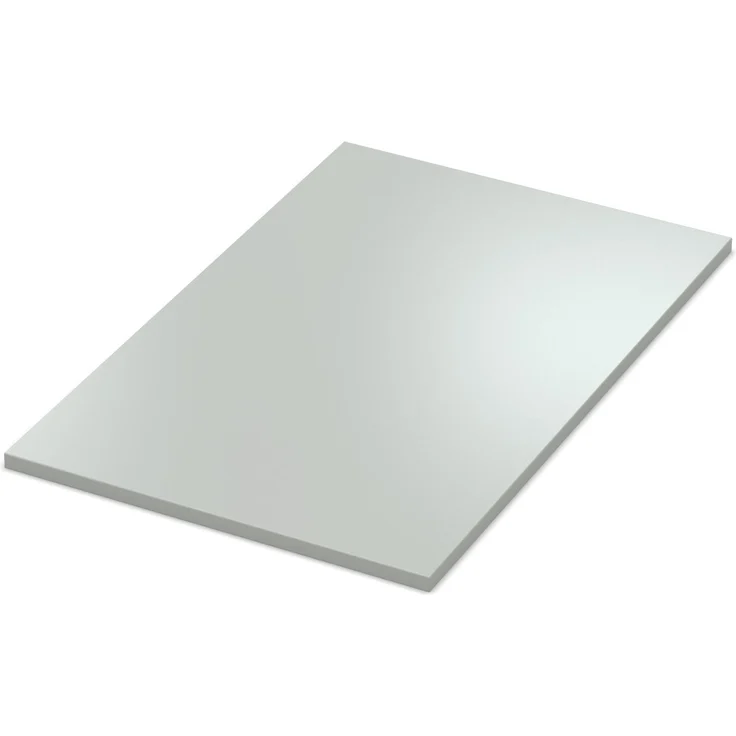 Dekor Spanplatte 19mm Tischplatte grau melaminharzbeschichtet mit ABS Kante Umleimer - Größe 90 x 40 cm - Höhe 1,9 cm - Farbe Lichtgrau – Bild 3