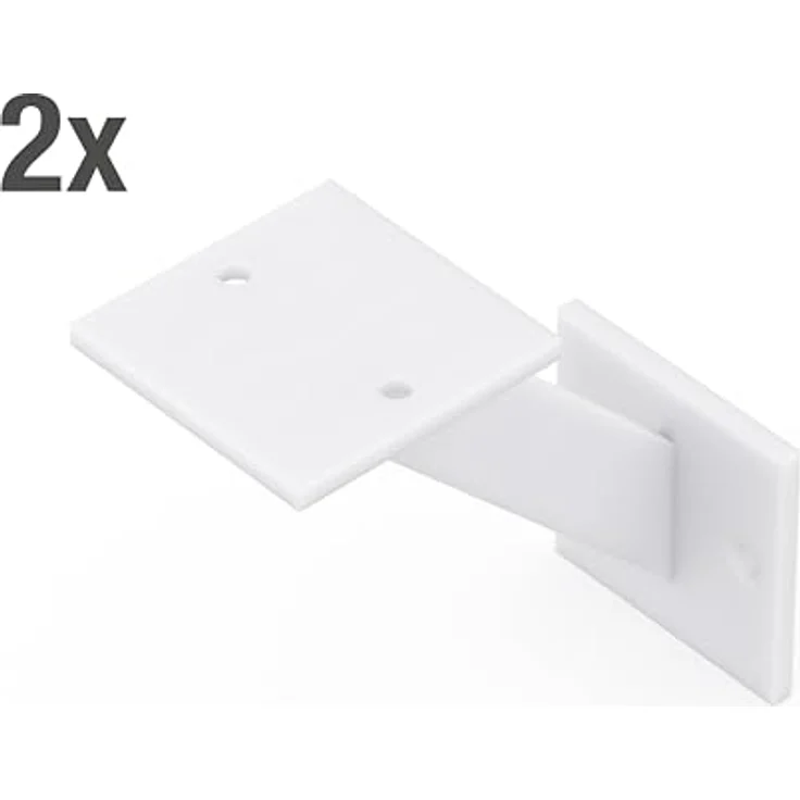Alberts Regalträger, Wandregal aus Metall, Weiß, 10x5x10 cm, für Wohnzimmer und Arbeitszimmer – Bild 2