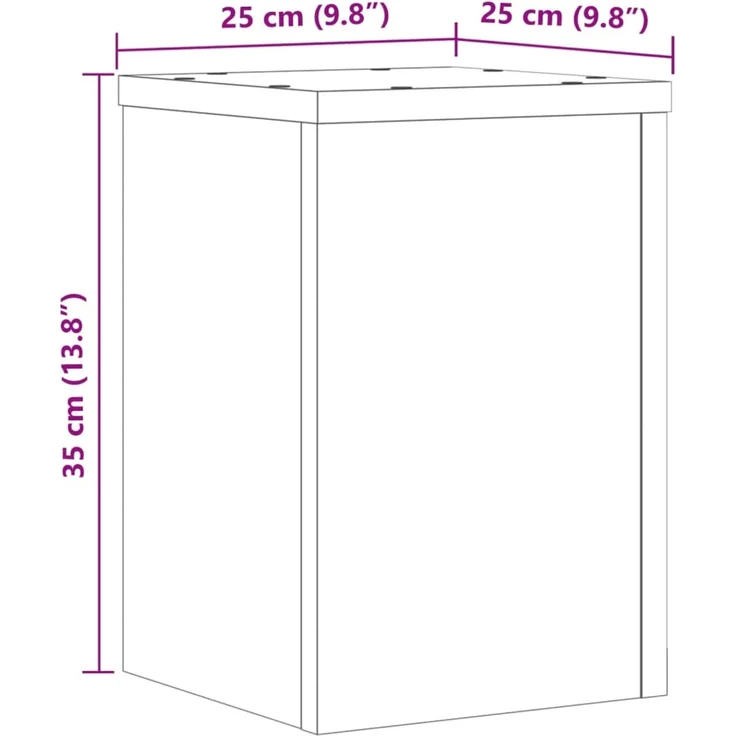 vidaXL Pflanzenständer 2 Stk. Grau Sonoma 25x25x35 cm Holzwerkstoff 852911 – Bild 11