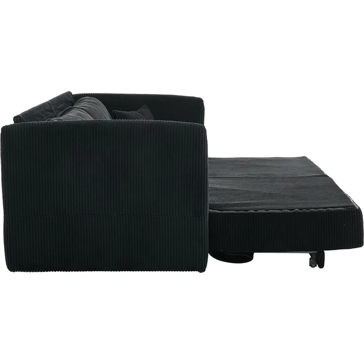 ZUBALIYA Schlafsofa 69.00x23.00 cm, mit Cordbezug, für Wohnzimmer und Apartments, mit stabilem Untergestell, Beige – Bild 17