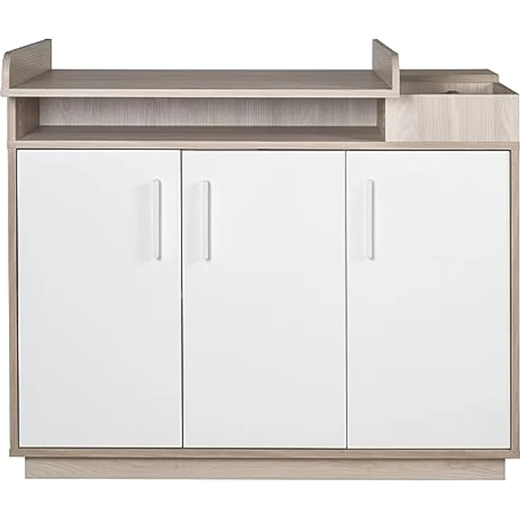 roba Kinderzimmerset 'Olaf' 3-teilig - Bett 70 x 140 - Kleiderschrank 3-türig - Weiß / Luna Elm – Bild 7