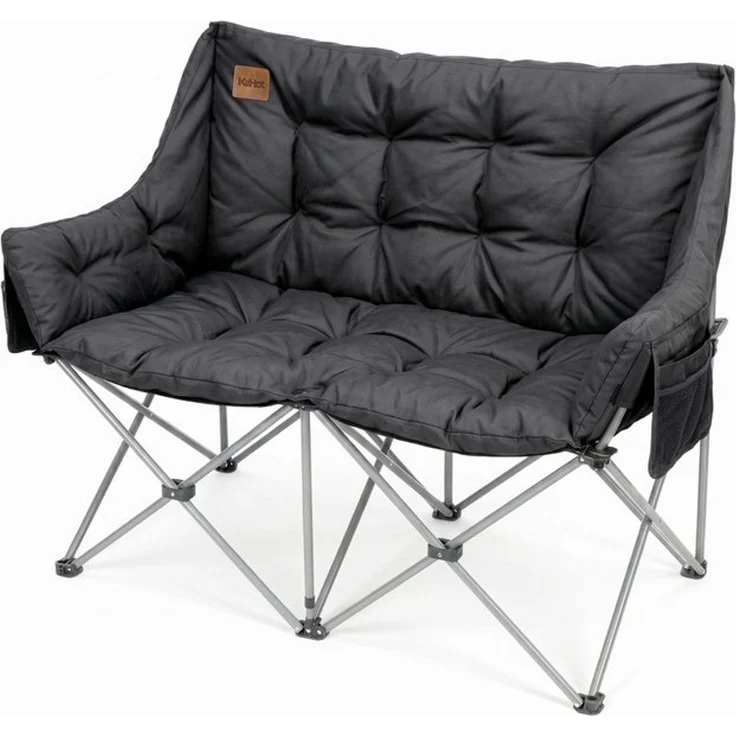 kehot Campingstuhl Faltbarer 2-Sitzer Campingstuhl mit 6 cm Polsterung, 127×94×60 cm (Doppelsitz Outdoor Sofa bis 240kg belastbar, Campingklappstuhl), Klappstuhl mit Oxford-Gewebe,Tragetasche, für Camping Garten Balkon – Bild 4