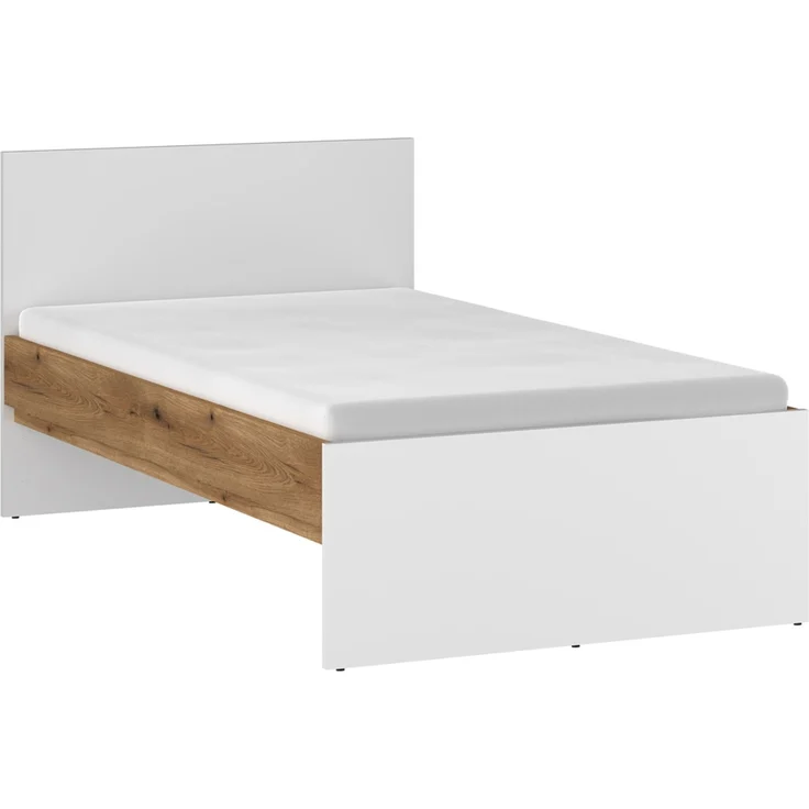 Jugendzimmer Komplett Set RISBY-129 mit Schreibtisch und Bett 90x200 cm in Eiche mit weiß und Rillen Design – Bild 5