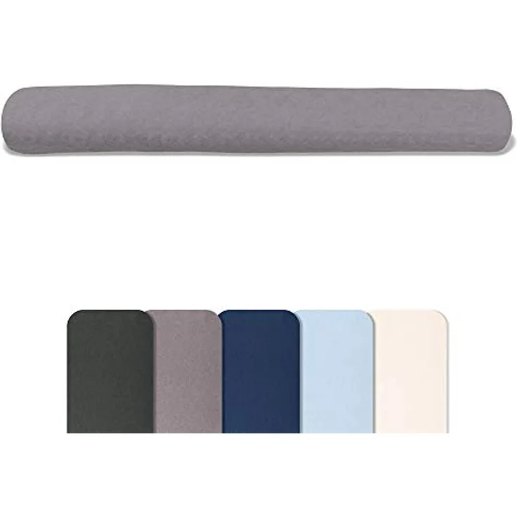 aqua-textil Classic Line Kissenbezug 2er-Set 20x145 cm dunkel grau Baumwolle Seitenschläferrolle Bezug Jersey Kissenhülle, Kopfkissenüberzug, Pillowcase, Bettkissen, Kopfkissenbezug, Reißverschluss – Bild 6