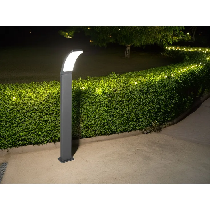 Moderne LED Wegeleuchte BEJA aus Aluminium in Anthrazit, Höhe 100cm