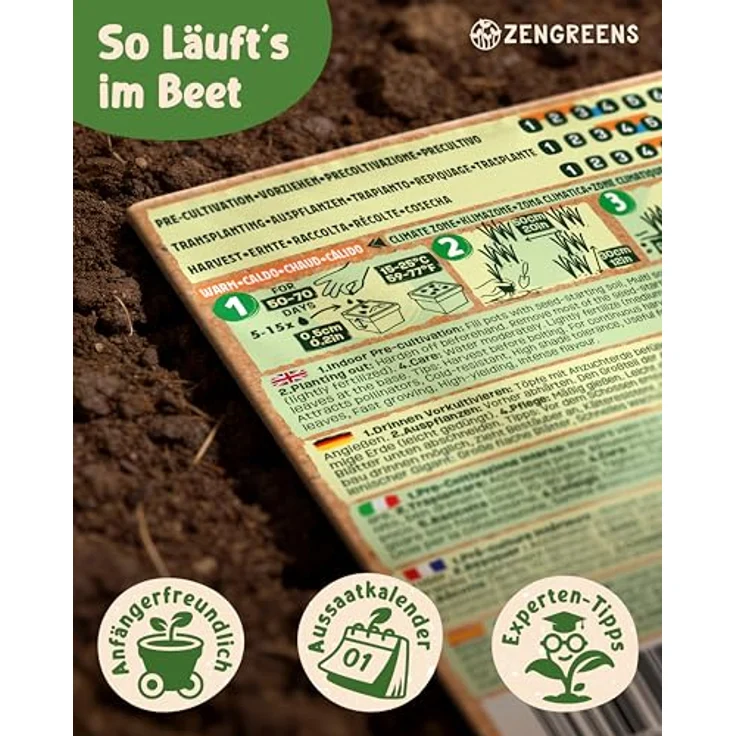 ZenGreens® - Bio Kräutersamen im 25er Set - 25 Kräuter Samen für den einfachen Anbau im Garten, Balkon oder Hochbeet - Pflanzensamen - Saatgut – Bild 9