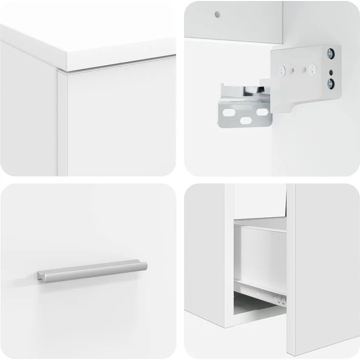 vidaXL Badezimmerschrank-Set 2 stk. Weiß 79,5 x 41 x 80 cm 3403952 – Bild 6
