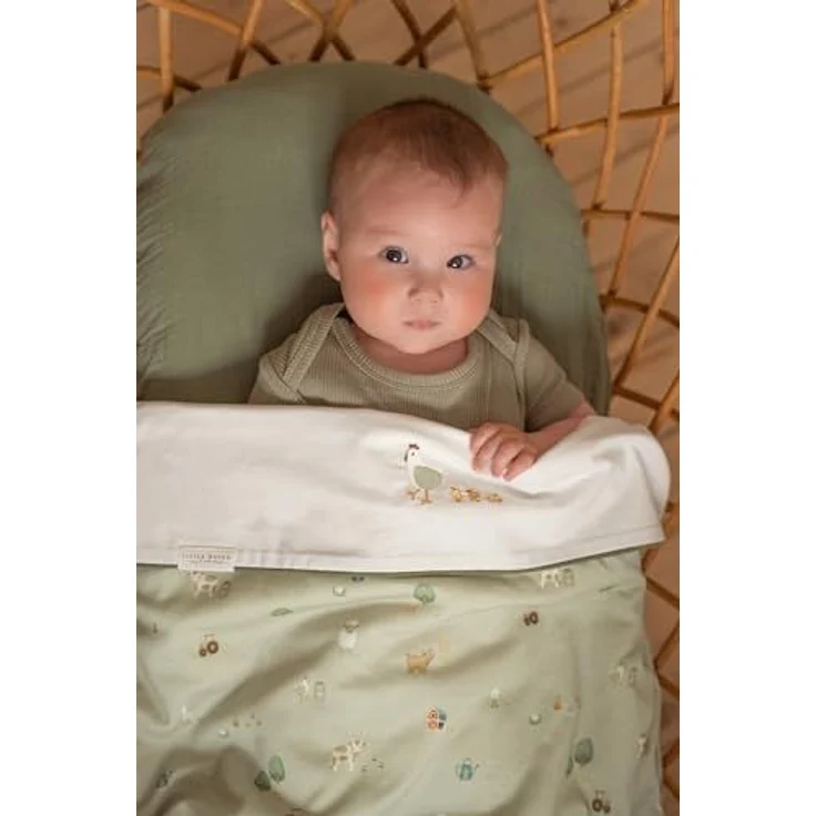 Little Dutch Little Farm Babydecke - Teddy Grün – Bild 3