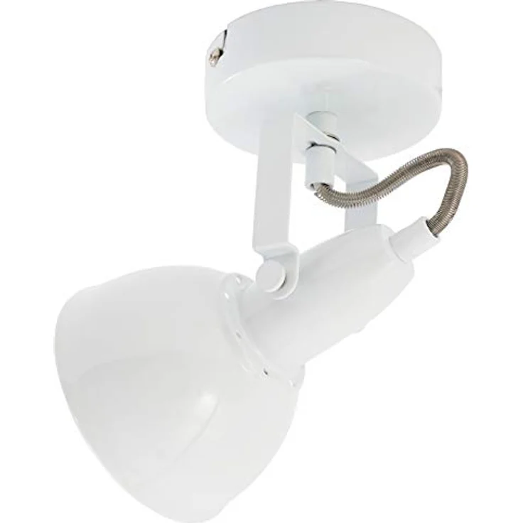 BRILONER - Wandleuchte Innen schwenkbar, Vintage, E14 Fassung, max. 40 Watt, Wandlampe innen, Wandstrahler innen, Wandlicht, Wandbeleuchtung, Schlafzimmer, Flurlampe, Wall Light, 15,6x10 cm, Weiß – Bild 7